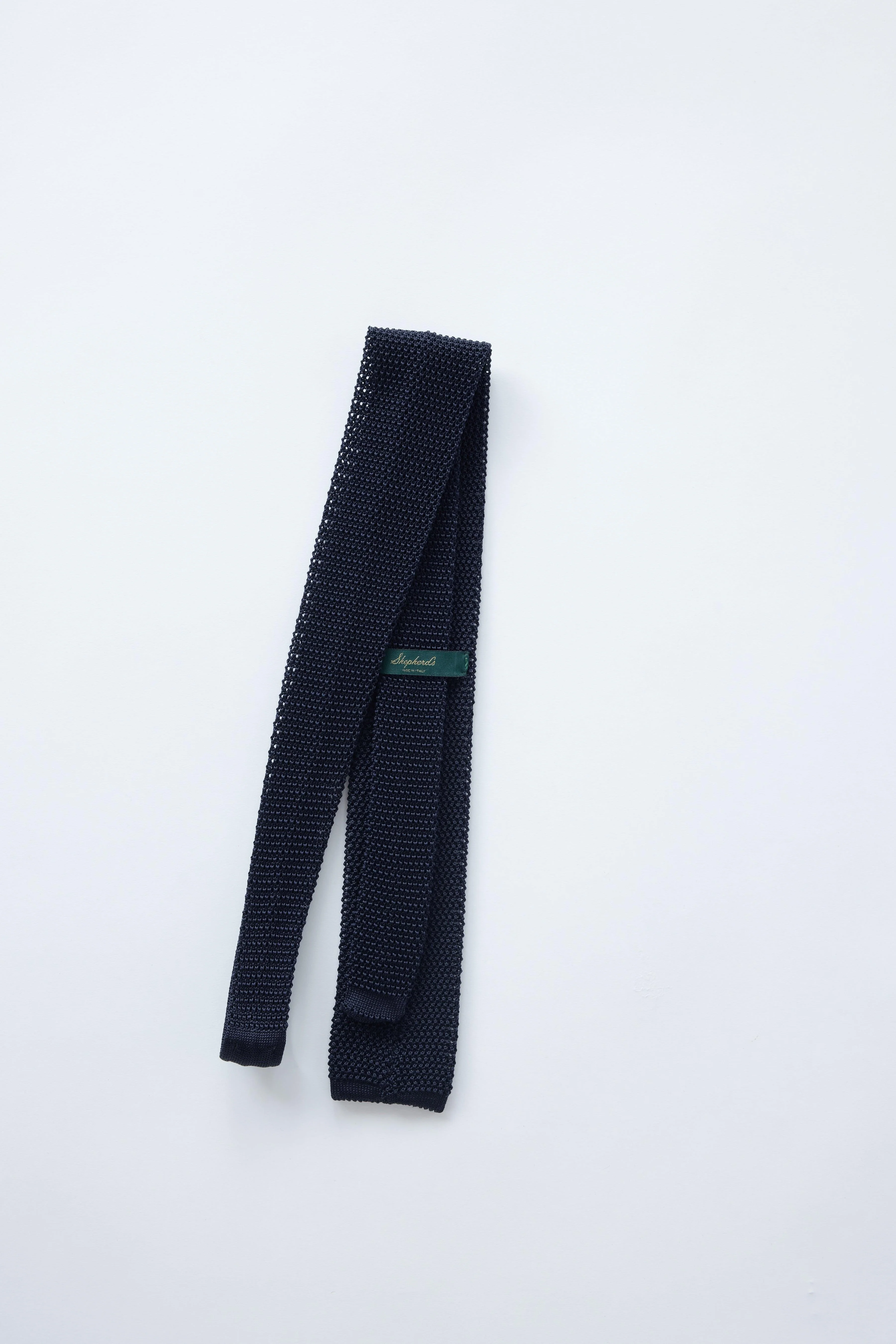 Navy Knit Tie - Image 3