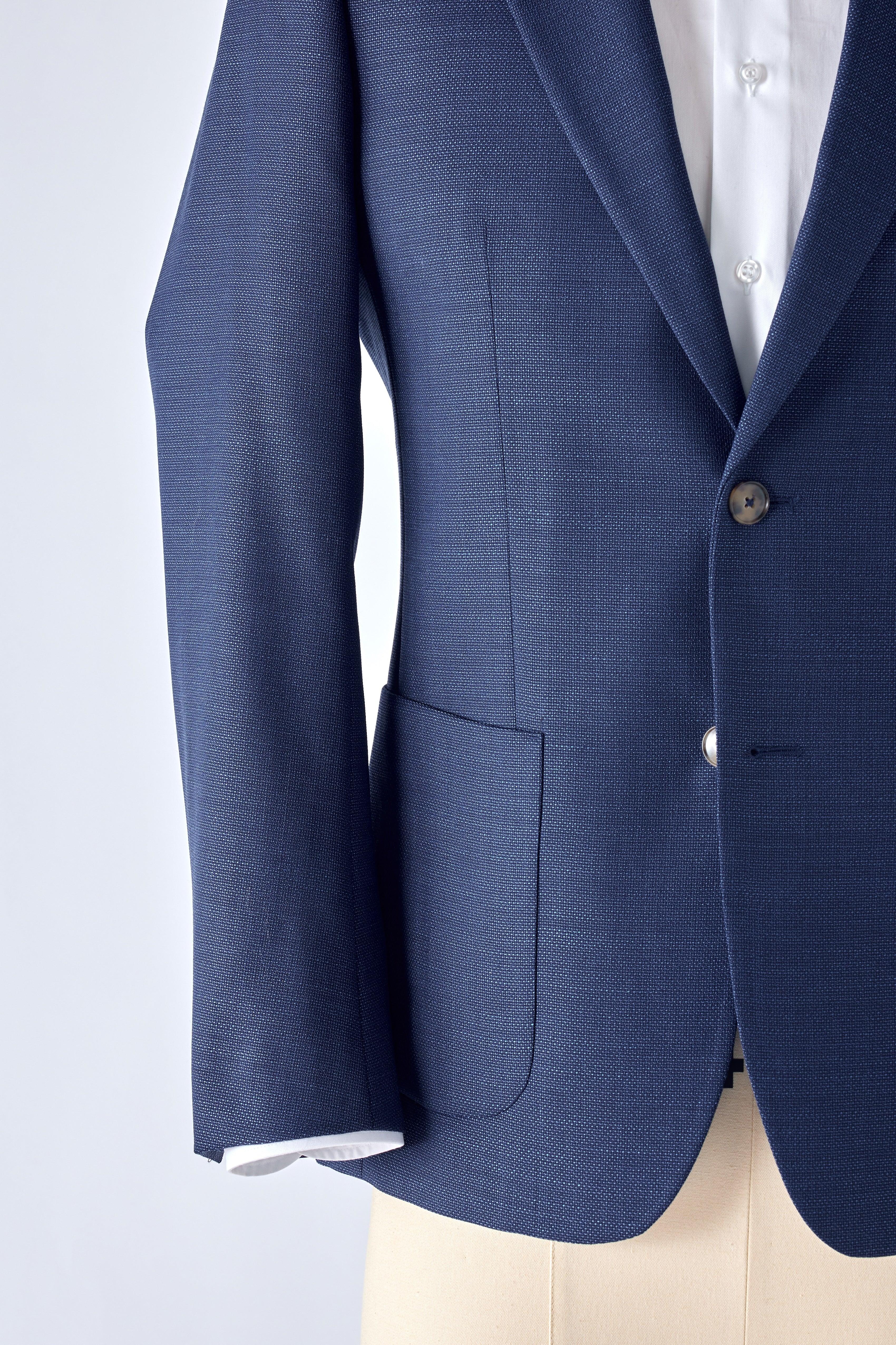 No. 1 Blue Hopsack Jacket - Image 3
