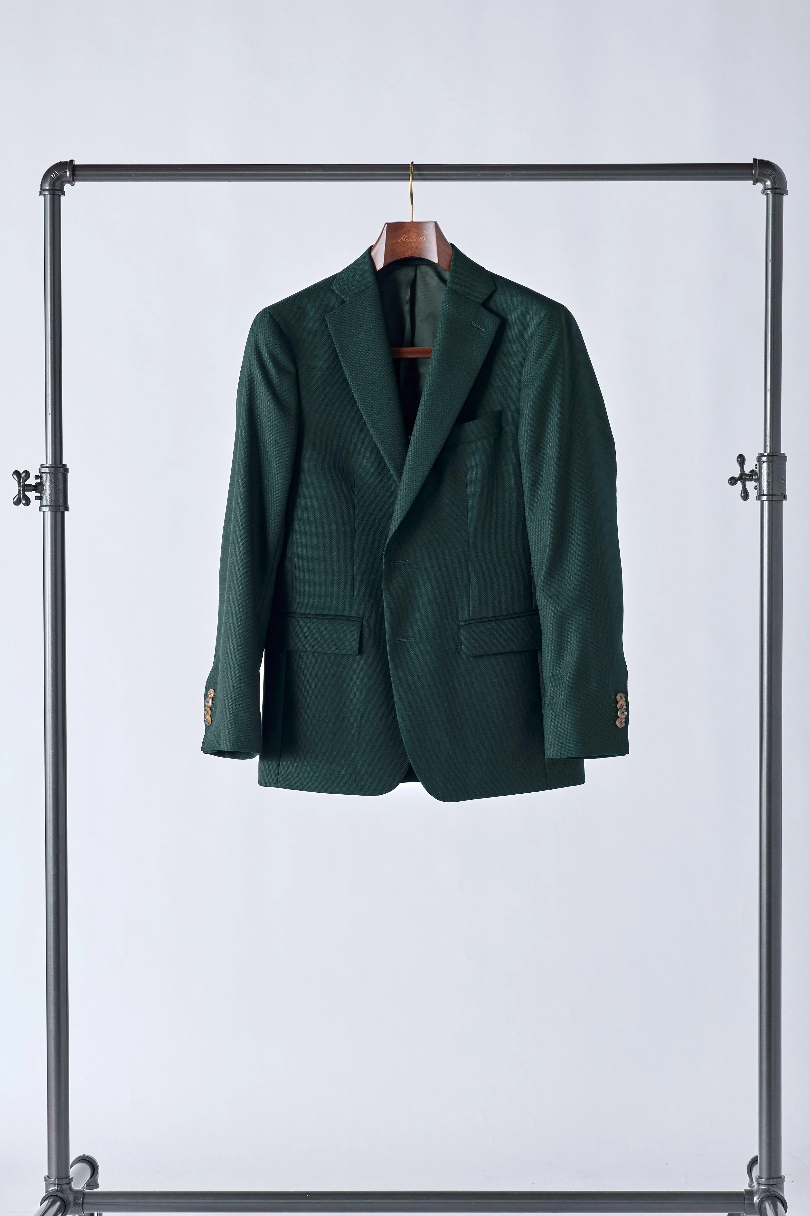 No. 1 Dark Green Hopsack Jacket - Image 5