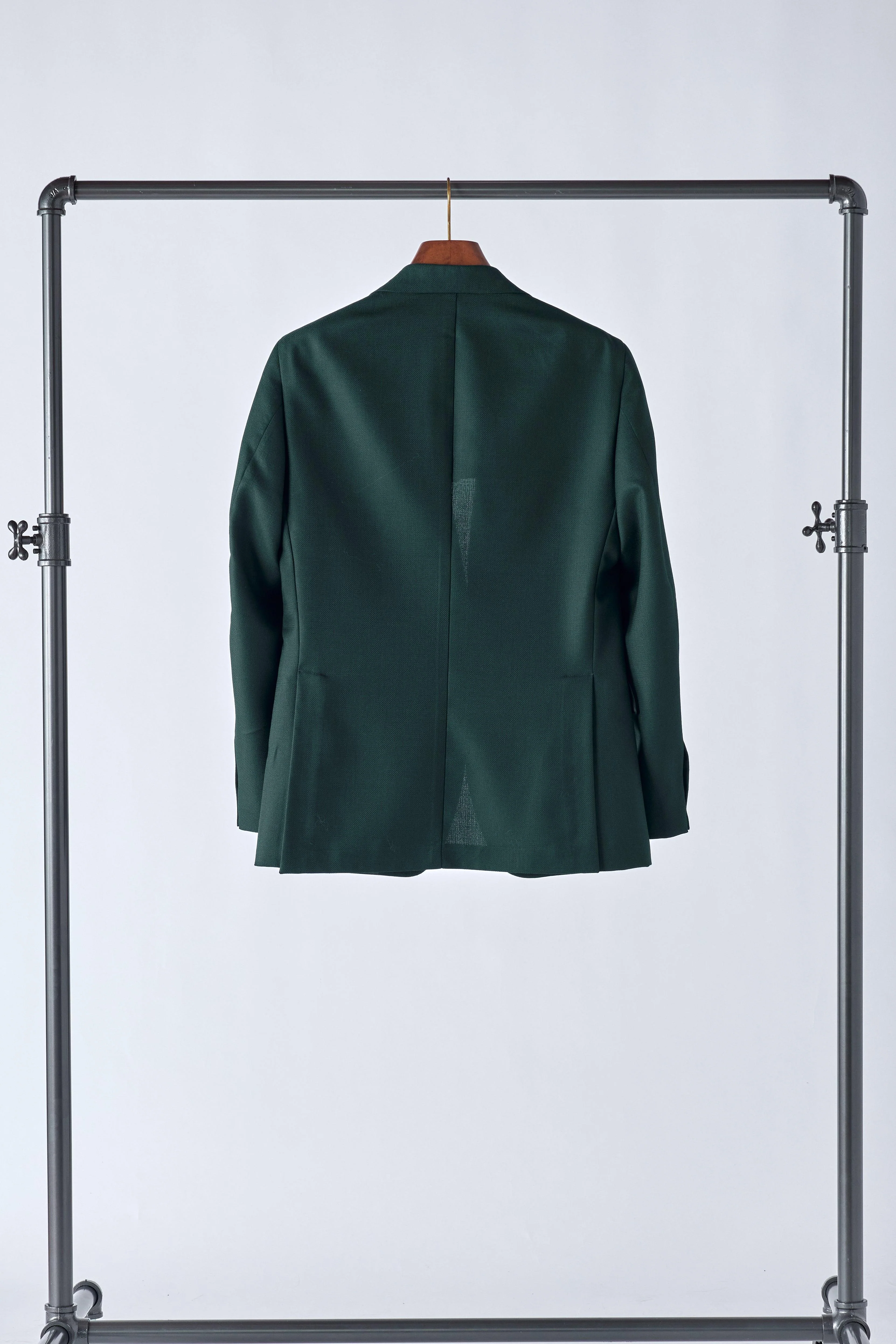 No. 1 Dark Green Hopsack Jacket - Image 6