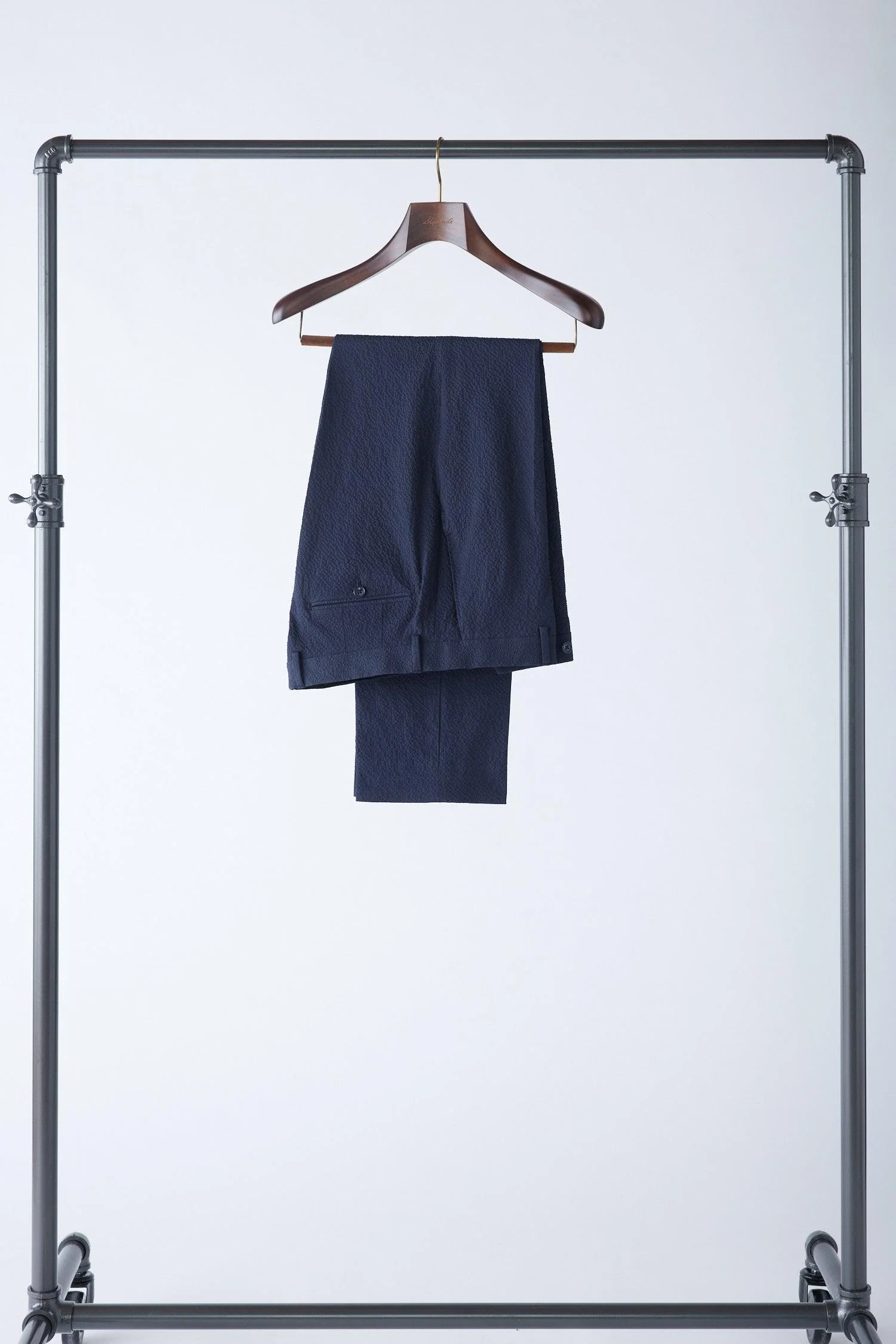 No. 1 Navy Seersucker Suit - Image 8
