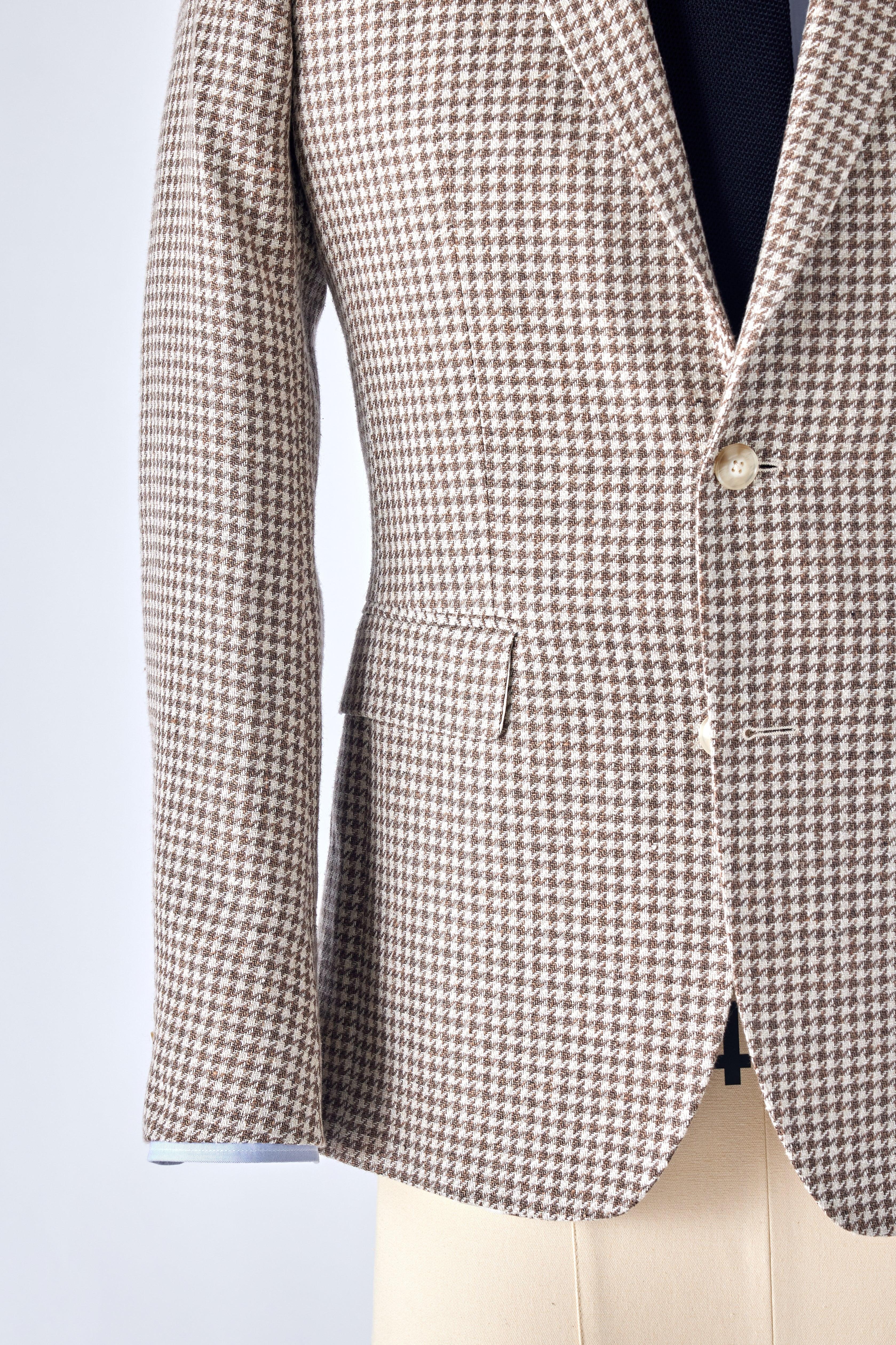 No. 2 Brown and Cream Houndstooth Jacket - Image 3
