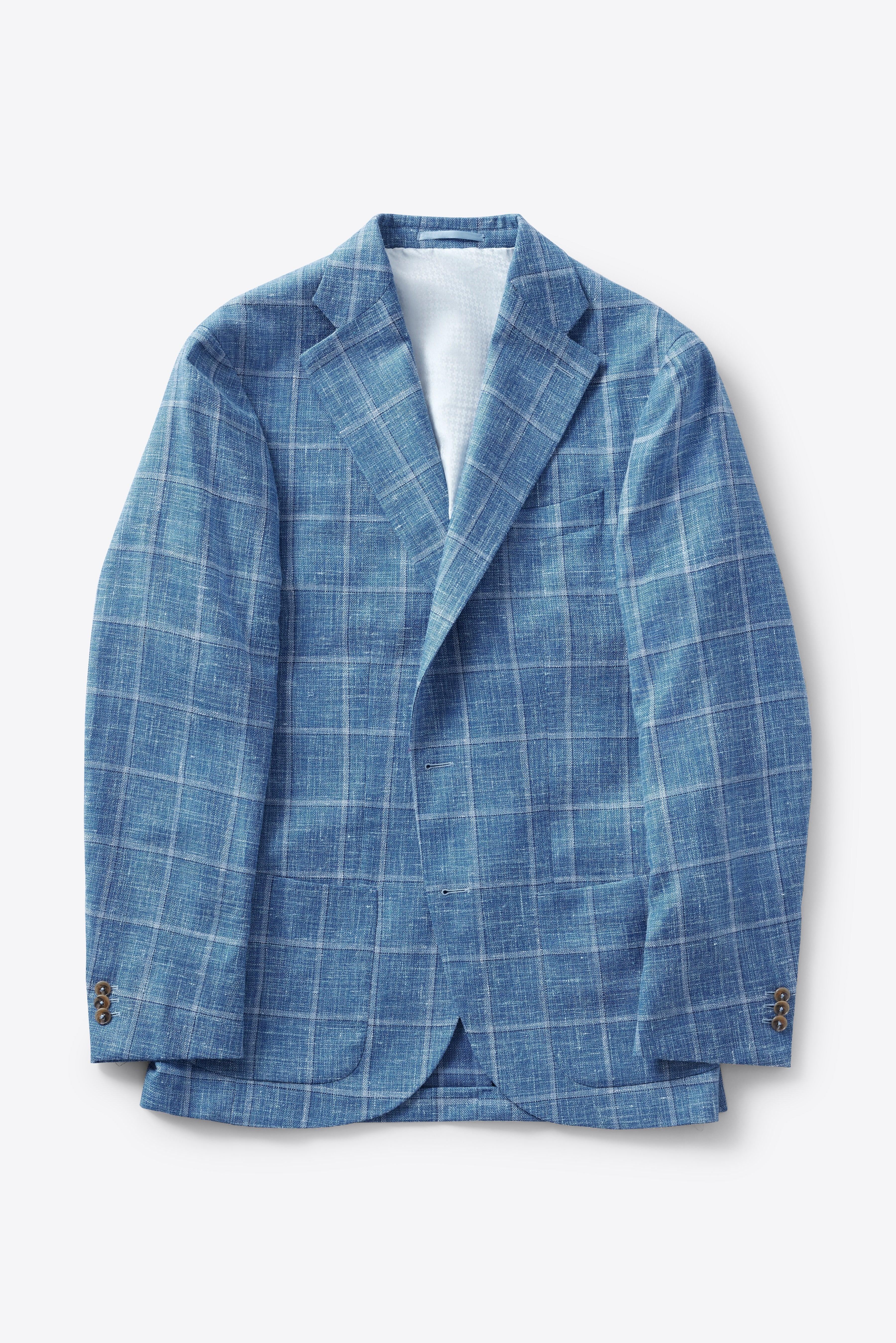 No. 2 Linen Windowpane Jacket - Image 3