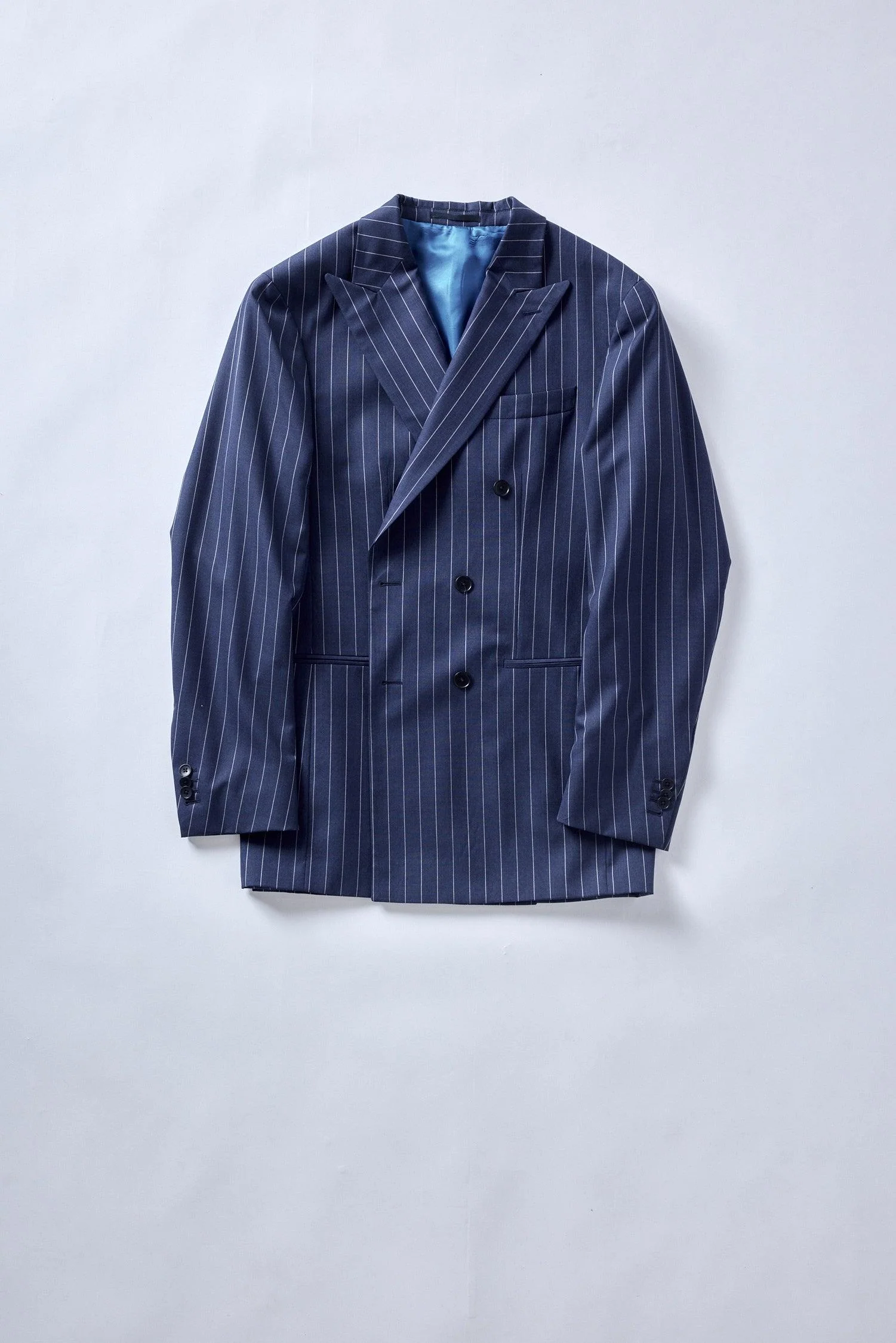 No. 2 Navy Pinstripe Double-Breasted Suit - Image 4
