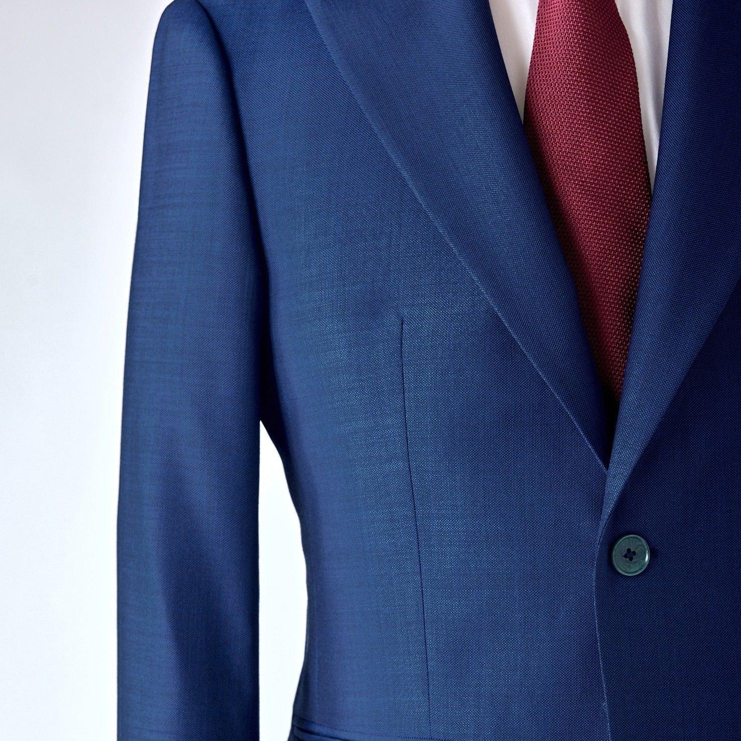 No. 2 Peak Lapel Birdseye Suit - Image 3