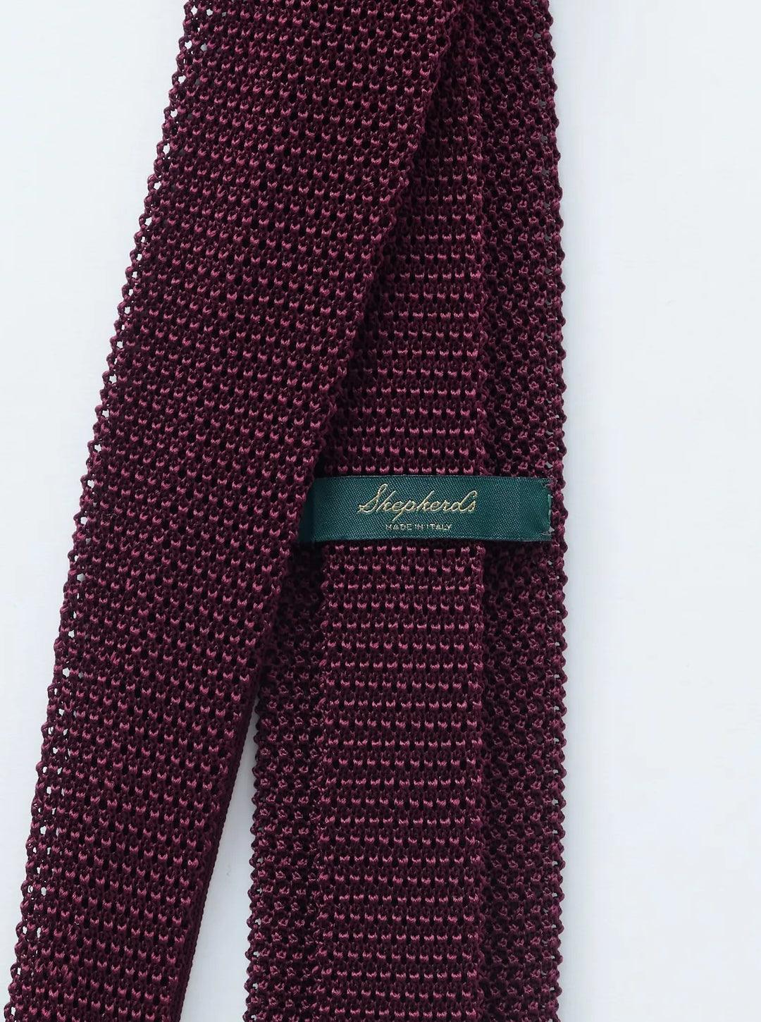 Maroon Knit Tie - Image 4