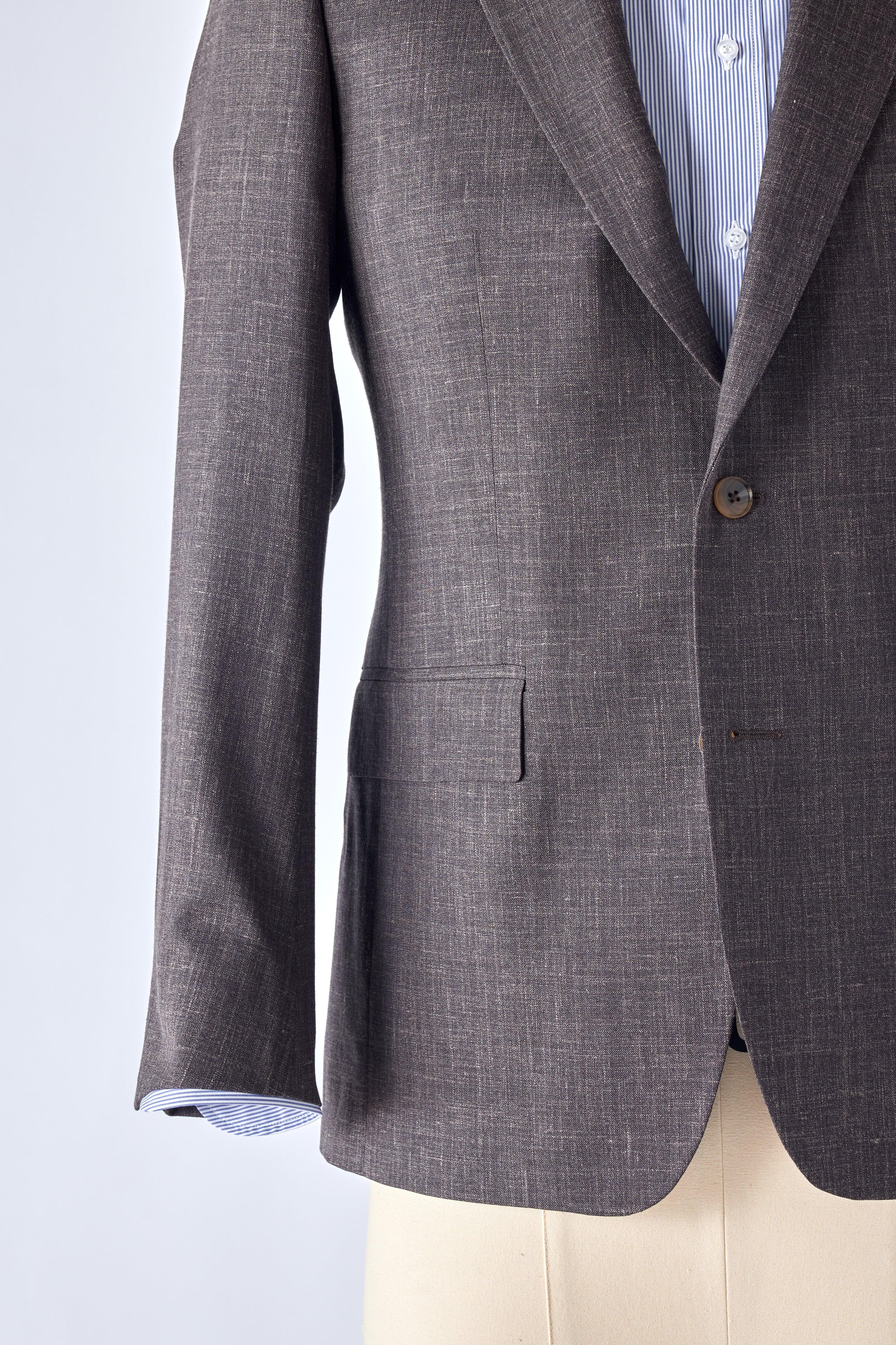 Signature Loro Piana Tobacco Linen Suit - Image 4