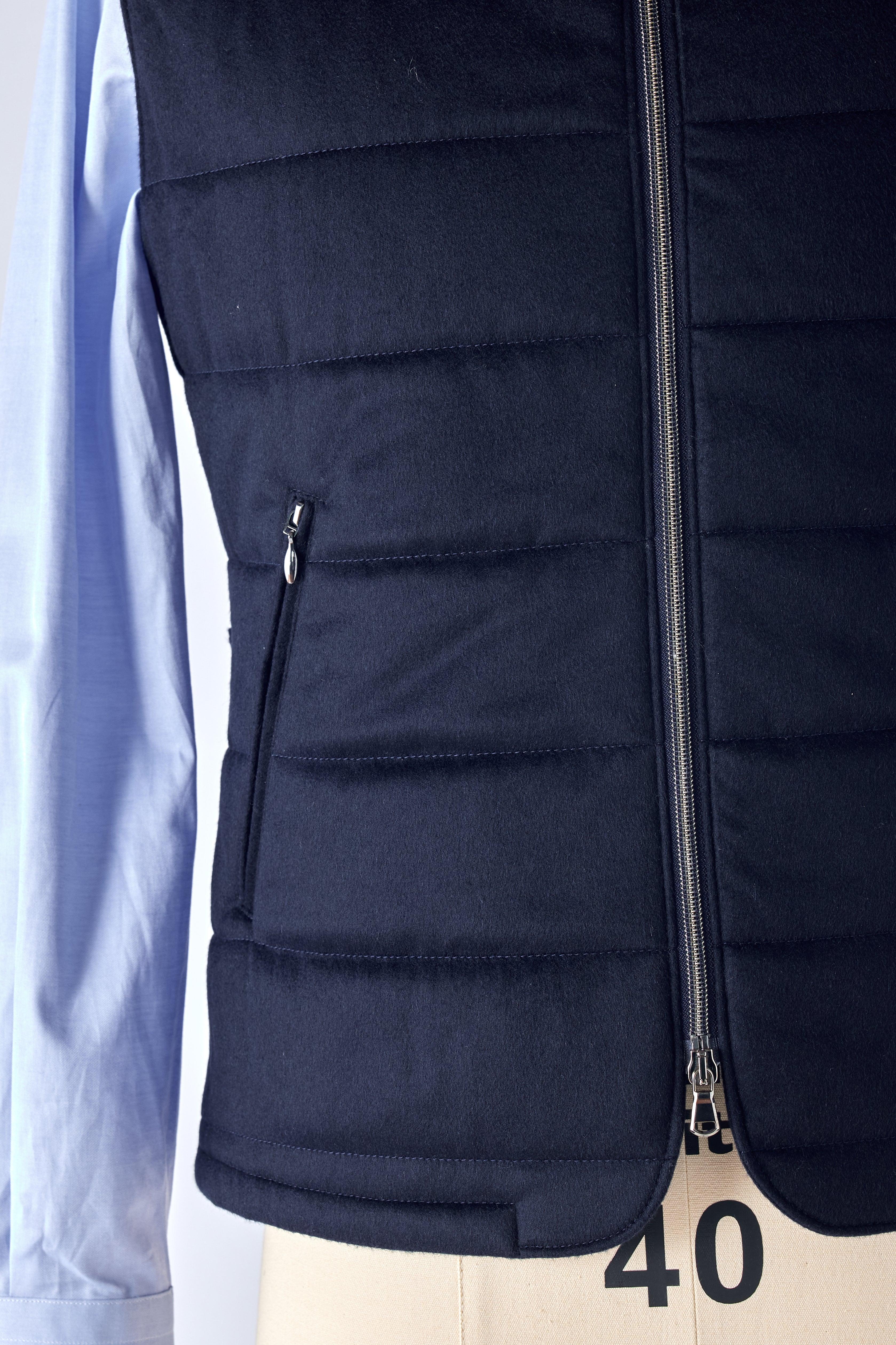 Signature Navy Cashmere Vest - Image 3